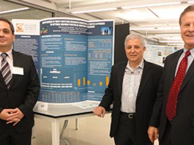 EEM Doctoral candidate Mohammed Qaradaghi, GW Asst VP for Research Tom Russo and Prof. Deason