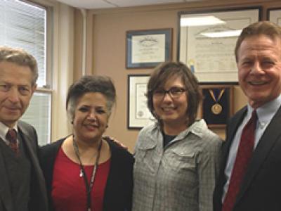 EEMI staff meet with Dr. Jehan El-Bayoumi Director, Rodham Institute.