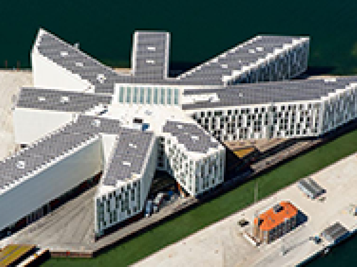 overhead shot of the UN Climate Technology center building
